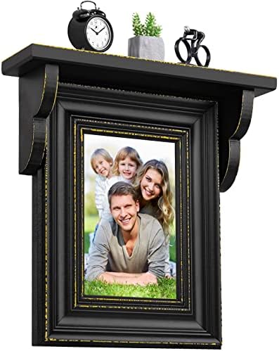 מסגרת תמונה לזכר ג'ופונג 4*6 עם עץ מלא, מסגרות צילום עם תצוגת זכוכית לתצוגת קיר או לשולחן