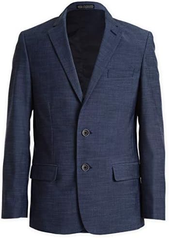 ז' קט חליפת בלייזר של קלווין קליין בנים, סגירה חד חזה עם 2 כפתורים, חפתים מכופתרים וכיסי דש קדמיים