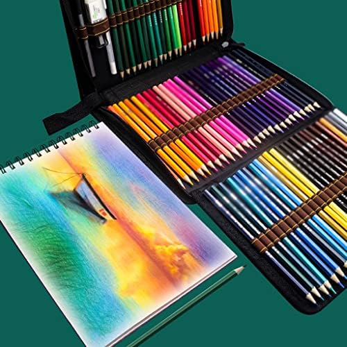 SXNBH 77 יחידים צבע עיפרון סט רישום מקצועי ערכת ציור עץ עיפרון עיפרון שקיות אמנות ציוד אמנות