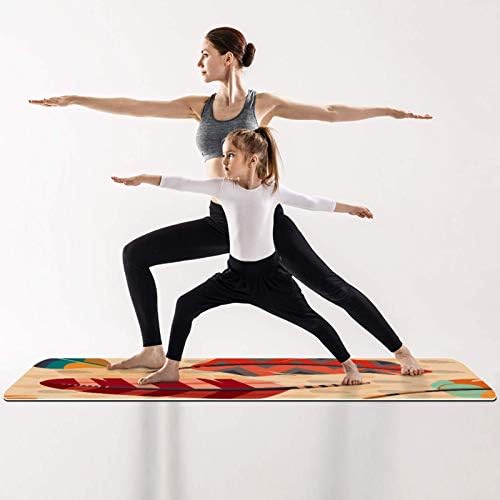דפוס נוצות של יוניסי בוהו סגנון אתני מחצלת יוגה מחצלות יוגה החלקה עבה לנשים ובנות מחצלות פילאטיס רכות,