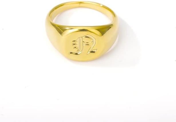 פשוט כיכר חותם טבעת לנשים זהב עם מלוטש אצבע טבעות פאנק טבעת תכשיטי תכשיטי-ב-זהב-צבע-65686