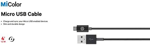 Kanex Micro USB ל- USB סנכרון וטעינה כבל 4 רגל -שחור