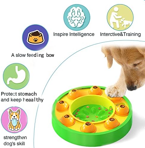 צעצועי פאזל לכלבים איזיב, צעצועי פאזל אינטראקטיביים לכלבים,מתקן לטיפול בכלבים למשחקי כלבים לאימון מנת משכל, מזין איטי לכלבים