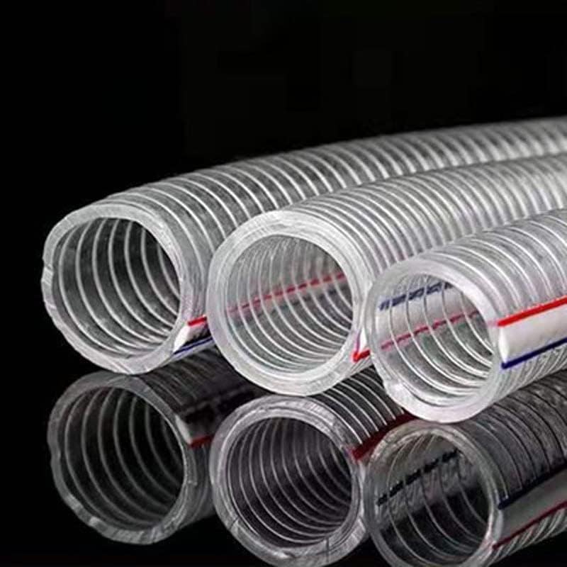 צינור חוט פלדה PVC צינור מים שקוף צינורות עמידים בשמן צינורות חוט פלדה ואקום אורך 10-19 ממ מזהה 1000 ממ -אורך -