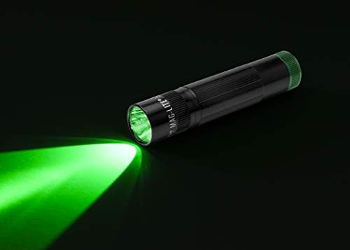 Maglite, Flashlight Flashlight בסדרת הספקטרום, AAA, גוף שחור, אור LED ירוק