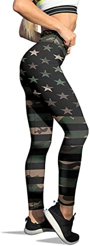 נשים יוגה מכנסיים עם כיס נשים צבע מכנסיים אמריקאי מותאם אישית פילאטיס ארהב חותלות ריצה דגל פטריוטי עבור יוגה