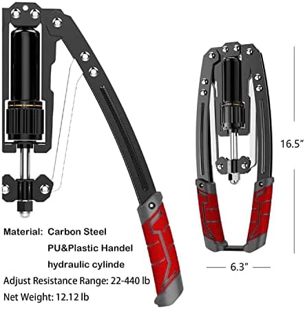 תרגיל ידיים של Muvlux Twister Arm מתאמן - מתכוונן 22-440 קילוגרם כוח הידראולי/ציוד אימון זרוע/תרגיל בגוף עליון/אימון