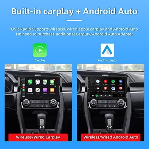 רדיו סטריאו לרכב אנדרואיד עבור הונדה סיוויק 2017 2018 2019 2020 עם Apple Carplay Android Auto Podofo 9 אינץ