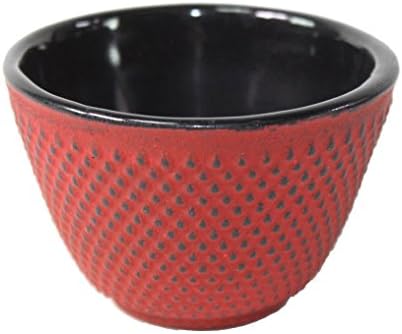 4 סאדו צלוחית תה שחור צלוחית אדום בברזל יצוק כוס תה הובנייל נקודה יפנית