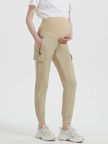 מכנסי מטען ליולדות אקסארוס מעל מכנסי שרצף הבטן מכנסי טרנינג מכנסי טרנינג מהירים מכנסי טיול יבש עם כיסי רוכסן
