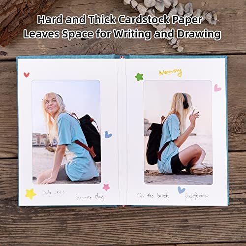אלבום תמונות קטן 4x6 קטן עם שטח כתיבה מחזיק 20 תמונות אידיאליות לחתונה-אלבום ואלבום תמונות לתינוקות