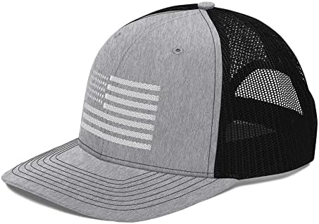 ריבמוג בייסבול כובע אמריקאי דגל נהג משאית כובע לגברים נשים רקום דגל מתכוונן חיצוני רשת סנאפבק כובע