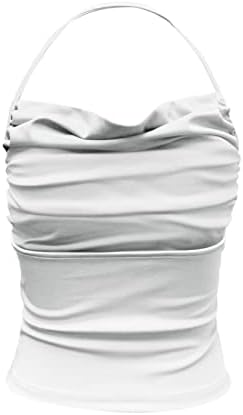 הלטר סקסי קאמי חולצה טנק חולצה חולצה אפוד טי נערות להחליק ללא משענת צווארון צוואר בראנץ ' חולצה 8