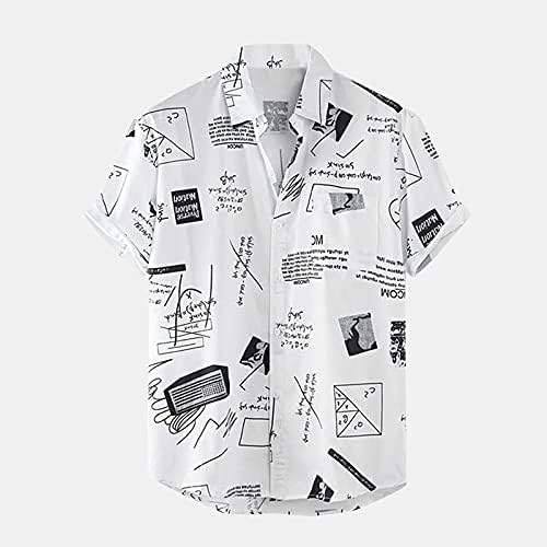 גברים מקרית הוואי הדפסת חולצה חוף דש חולצות טי חולצות חולצות גברים קצר שרוול כפתור למטה חולצות קיץ