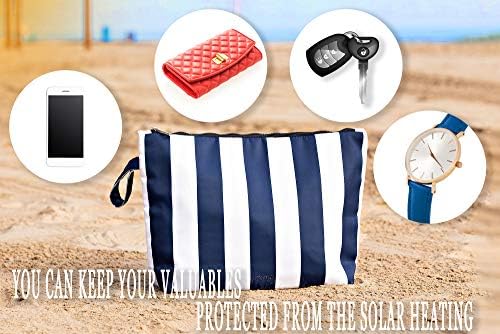 תיק איפור גדול לנשים-תיק קוסמטי נסיעות עמיד למים-מצמד איפור יד לשימוש בחוף-תיק חליפה רטובה תיק אחסון ביקיני