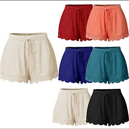 מכנסיים קצרים לנשים מוצק לפרוע מכפלת שרוך פיג ' מה מיני מכנסיים מוצק צבע קצר מכנסיים