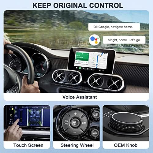 Teeran Android Auto Auto מתאם אלחוטי למפעל OEM Wired Android Cars Auto Cars Plug & Play Easy Setup Wireless Android Auto