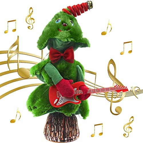 שירה עץ חג המולד, עץ חג המולד רוקד נגן בגיטרה ושיר 8 שירי חג מולד, מתנת צעצועים לחג המולד למסיבות ילדים וקישוט