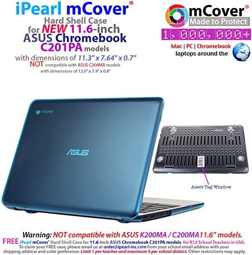 מארז פגז קשה של ipearl mcover עבור 11.6 Asus Chromebook C201 סדרת מחשב נייד