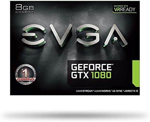 EVGA GEFORCE GTX 1080 מהדורת מייסדים, 8GB GDDR5X, LED, DX12 תמיכה ב- OSD כרטיס גרפי 08G-P4-6180-KR