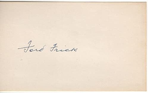 פורד פריק חתמה על חתימה של 3 על 5 כרטיסי אינדקס של קבוצת הבייסבול ג ' יי. אס. איי. 30720-חתימות של ליגת הבייסבול
