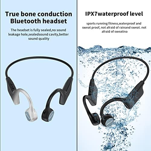 אוזניות הולכת עצם, אוזניות Bluetooth 5.3 עם מיקרופון מובנה, אוזניות אוזניות פתוחות אלחוטיות, אוזניות ספורט אטומות