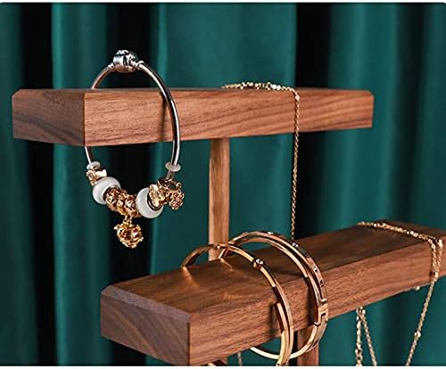 תכשיטי תיבת אחסון טבעי אגוז עץ בר צמיד צמיד שעון דוכן תצוגת תכשיטי ארגונית מחזיק עבור שעון צמיד השיש שולחן למעלה
