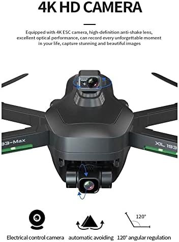 DOJIKHSD GPS מתקפל DRONE עם מצלמת 4K UHD 3 צירים 3-צירים GIMBAL EIS אנטי-רישום, Quadcopter עם מנוע ללא מברשות,