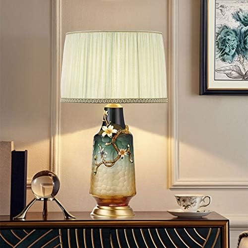 Zhaolei קרן עגול מנורת שולחן קרמיקה ， למשרד שידת הלילה בסלון חדר השינה - תאורה 360