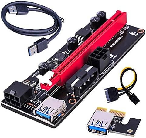 מחברים חדשים ביותר Ver009 USB 3.0 PCI -E Riser ver 009S Express 1x 4x 8x 16x מאריך מאריך PCIE מתאם מתאם SATA 15 pin עד 6