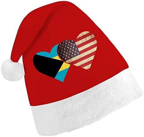 איי בהאמה דגל ואמריקאי דגל חג המולד כובע סנטה כובעי חג המולד עץ קישוטי חג דקור מתנות למבוגרים נשים משפחת גברים