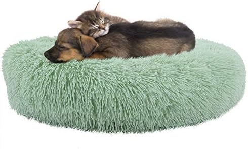 אלזאיה מיטת כלב קטיפה רכה צורה עגולה מיטת שינה חתול רך כלבלב חיית מחמד חורף כרית ספה חמה כרית עמידה בפני מכונה רחיצה