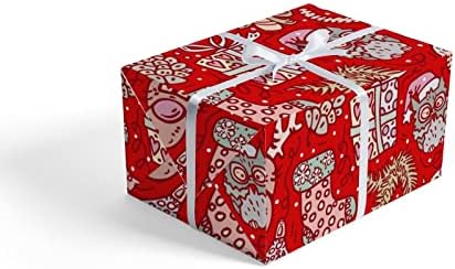 חמוד חג המולד אלמנטים גלישת נייר לחמניות עבור יום הולדת חתונות חבילת חג של 3 רול מתנה גלישת נייר 23 איקס 58 אינץ