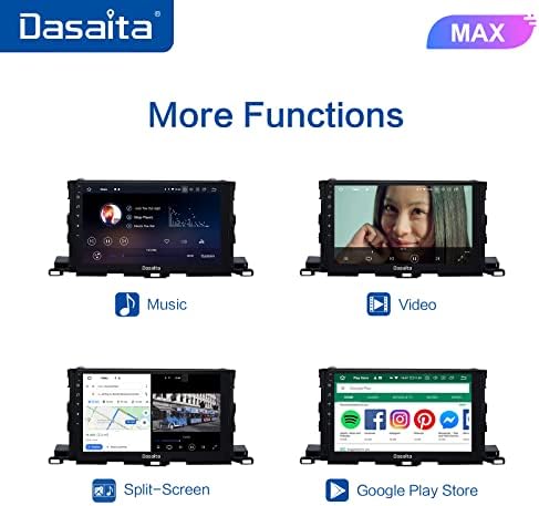 Dasaita עם 10.2 יחידת רדיו רכב אנדרואיד 11 לרכב לטויוטה היילנדר 2015 2017 2018 2018 2019 Carplay Android
