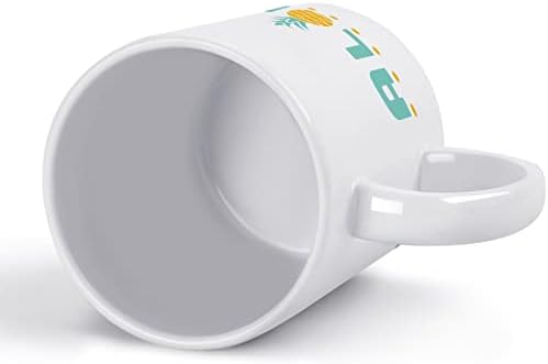 חי אלוהה אננס הדפסת ספל קפה כוס קרמיקה תה כוס מצחיק מתנה עם לוגו עיצוב עבור משרד בית נשים גברים-11 עוז לבן