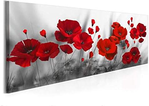 ציור יהלום 5D מקדחה מלאה פרח אדום פרח ערכות DIY למבוגרים ילדים קריסטל ריינסטון אומנויות מלאכה לעיצוב קיר מקדח