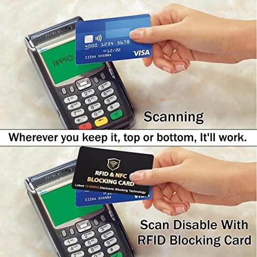 10 יחידות חבילת שרוול מחזיק כרטיס חסימת כרטיס עם 5 יחידות חסימת כרטיסי הגנה על גניבת זהות, ללא מגע בנק חיוב