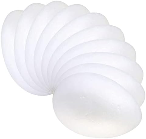 Uldigi 10pcs ביצי צילום קלקר קלקר לבן קישוט קישוט קצף קצף צורות בעבודת יד צורות CM בצורת ביצה לצורך מלאכת