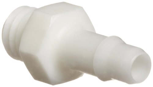 ערך פלסטיק ק430 - 1 צינור דוקרני התאמת מתאם הברגה צימוד 10-32 חוט אונף איקס 1/8 צינור מזהה ניילון לבן