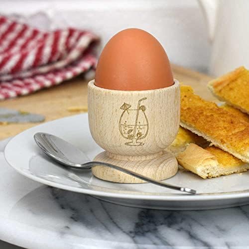 אזידה 'קוקטייל' כוס ביצה מעץ
