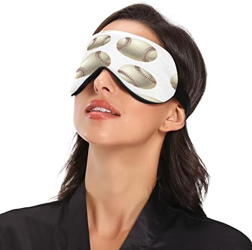 Xigua Retro Baseball Eyes Mask Mask עם רצועה מתכווננת, הפסקת נשימה מסכת עיניים שינה נוחה לגברים ונשים238