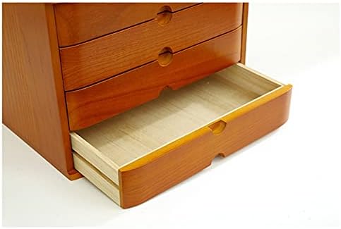 משרד שולחן העבודה אחסון תיבת אחסון מתלה נתונים קובץ ארון, 4-שכבה עץ שולחן העבודה תיבת אחסון, יכול לאחסן