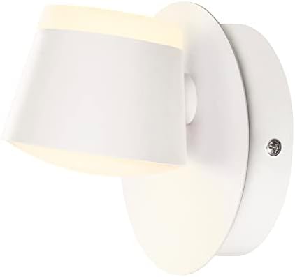 פמוט קיר מקסונה עם 360 אור קיר מודרני מסתובב, מנורת קיר למעלה ולמטה מקורה, מנורת לילה לבנה 4000 קראט לסלון חדר שינה אורות