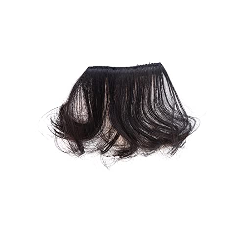 מייברה פלאפי מתולתל פוני נוכריות, 2 חתיכות סינטטי שיער טבעי שווא פאה עבור נשים קליפ פוני מזויף פרינג '