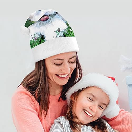 גור על אחו חג המולד כובע סנטה כובע עבור יוניסקס מבוגרים נוחות קלאסי חג המולד כובע עבור מסיבת חג המולד חג