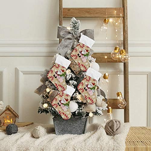 גרבי חג המולד של Alaza חג המולד עץ חורף קלאסי קלאסי קלאסית קישוטי גרב קטנים להתאמה אישית לעיצוב המסיבות של עונת החגים המשפחתית