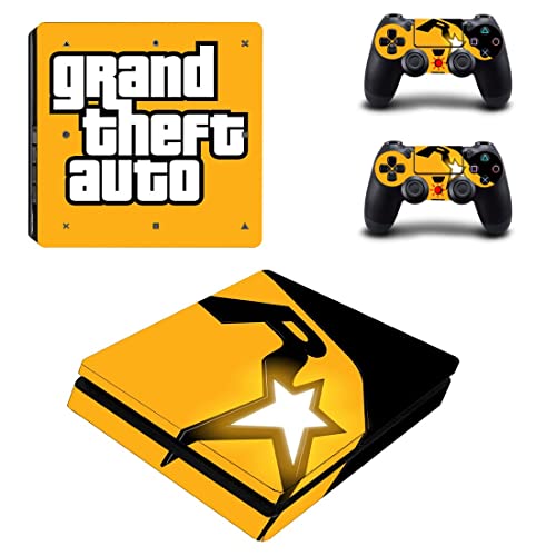 עבור PS5 Digital - Game Grand GTA גניבה ומדבקת עור Auto PS4 או PS5 לפלייסטיישן 4 או 5 קונסולה ובקרים מדבקות