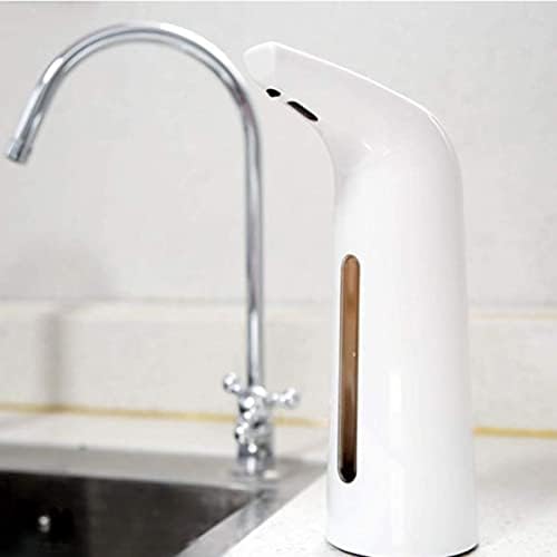 מתקן סבון נוזלי בסגנון מינימליסטי למטבח אמבטיה, 400 מל חכם אוטומטי ללא מגע מטבח חכם מטבח אמבטיה נוזלי מתקן - כסף