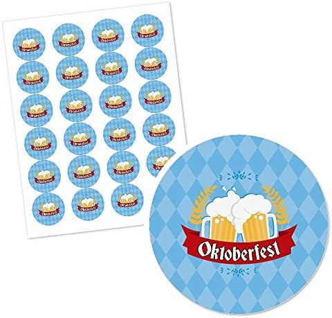 אוקטוברפסט - תוויות מדבקות מעגל בירה גרמניות - 24 ספירה