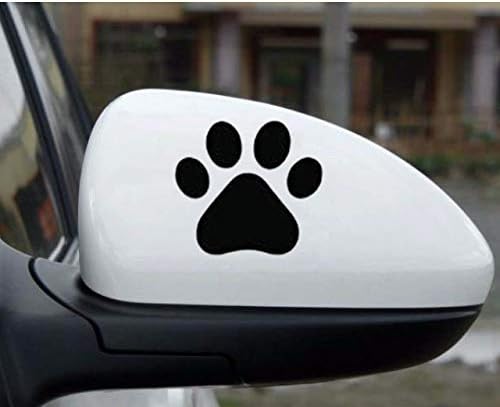 הדפסי כפה של כלבים מדבקה מדבקה ויניל 8 - חבילה לרכב שטח רכב שטח חלון פגוש קערת כלבים/בית כוס כוס מיכל מזון לכלבים